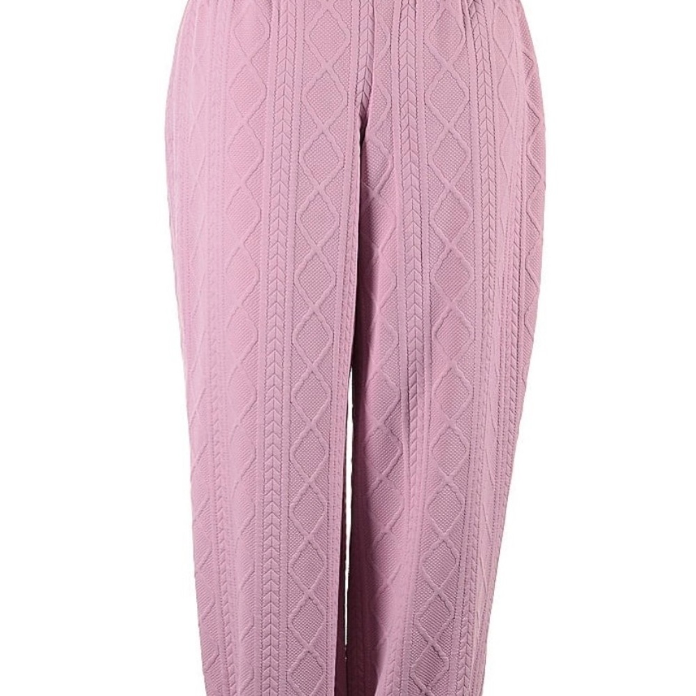 Grayson Threads Cozy Pink Track Pants with Relaxed Fit